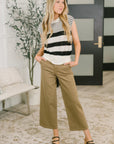 Chic and Sweet Striped Knit Top