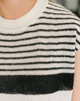 Chic and Sweet Striped Knit Top