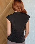 Classic Surplice Front Top in Chocolate