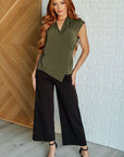 Classic Surplice Front Top in Olive