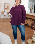 Closing Time Mock Neck Blouse