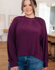 Closing Time Mock Neck Blouse