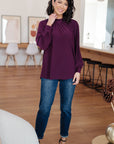 Closing Time Mock Neck Blouse