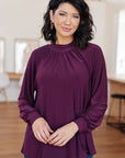 Closing Time Mock Neck Blouse