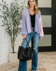 Coffee Date Color Block Cardigan- pastel