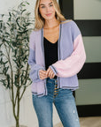 Coffee Date Color Block Cardigan- pastel