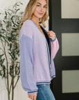 Coffee Date Color Block Cardigan- pastel
