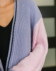 Coffee Date Color Block Cardigan- pastel
