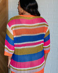 Deep Thoughts Striped Loose Knit Top