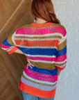 Deep Thoughts Striped Loose Knit Top