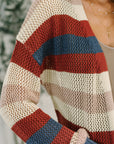 Definitely Dapper Striped Knit Cardigan