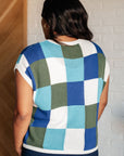 Disco Darling Checkered Sleeveless Sweater