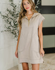 Easy Hustle High Neck Dress in Ash Mocha