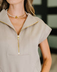 Easy Hustle High Neck Dress in Ash Mocha
