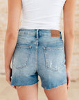 Elle High Rise Rhinestone Cutoff Shorts