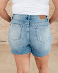 Elle High Rise Rhinestone Cutoff Shorts