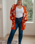 Enough Anyways Floral Cardigan in Burnt Orange