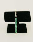 Esmeralda Toggle Bracelet in Green