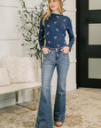 Eva High Waist Flare Tummy Control Double Button WB