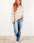 Exceptional Thought Striped Patchwork Sweater