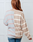 Exceptional Thought Striped Patchwork Sweater