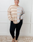 Exceptional Thought Striped Patchwork Sweater