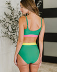 Fiji Color Block Swim Top