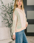 Floral Patchwork Hooded Pullover