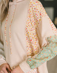 Floral Patchwork Hooded Pullover