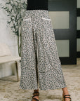 Follow the Flow Wide Leg Leopard Print Bottoms