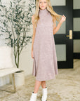 Glam Dress and Cardigan Set in Wine