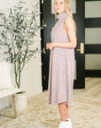 Glam Dress and Cardigan Set in Wine