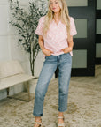 Growing Together Notch Neck Puff Sleeve Top