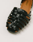 Gulla Woven Slip On Flats in Black