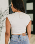 Halfway to Heaven Cropped Top in Sand Beige