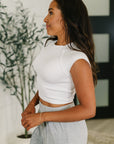 Halfway to Heaven Cropped Top in White