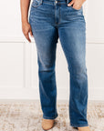 Hannah Mid Rise Thermal Bootcut Jeans