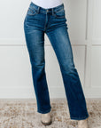 Hannah Mid Rise Thermal Bootcut Jeans