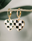 Heartbreaker Check Dangle Earrings