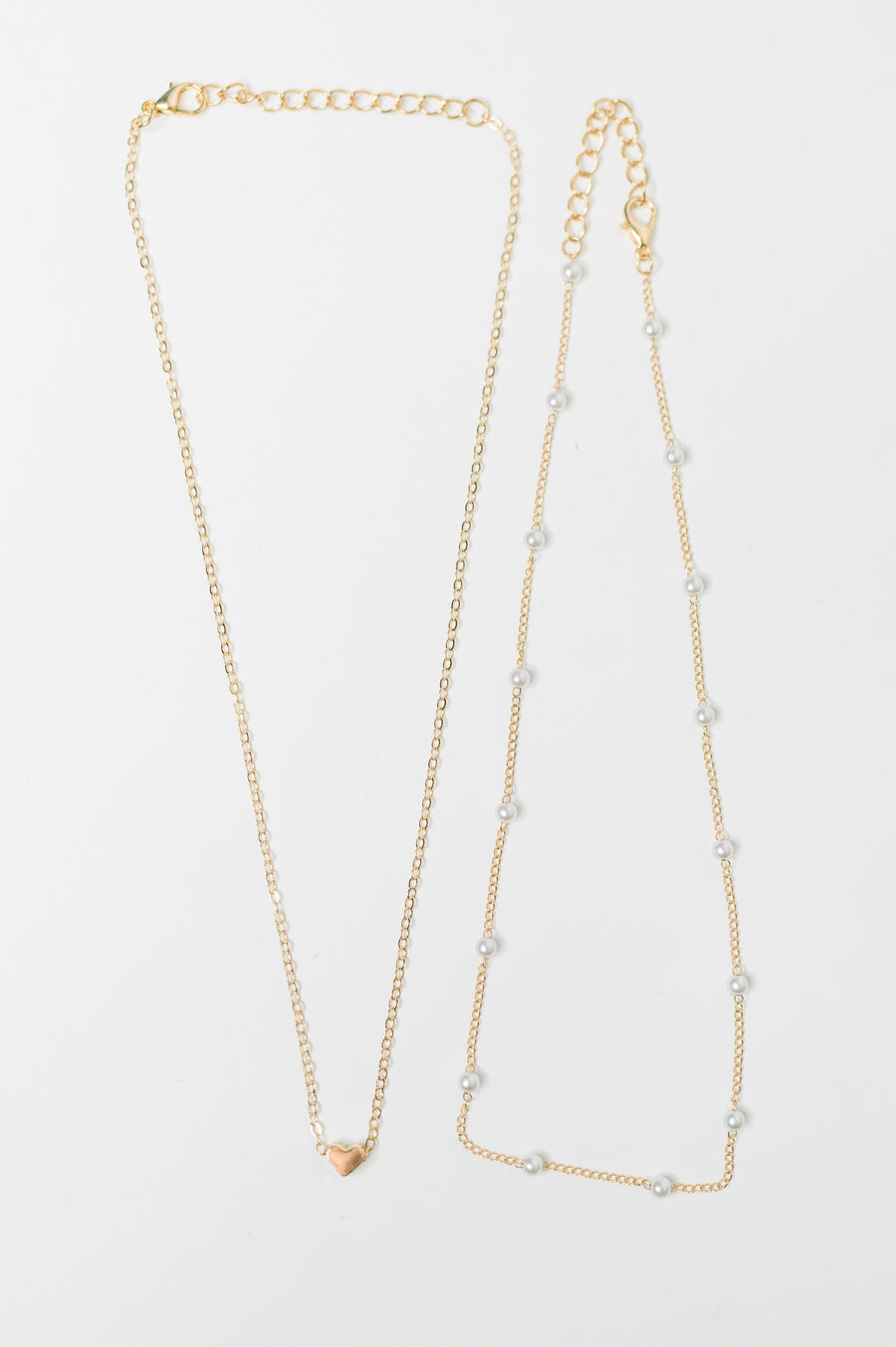 Heart of Gold Pendant Necklace Layered Set in Gold