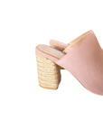 Helena Heeled Sandal in Blush Suede