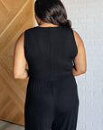 Hilary Wide Leg Jumpsuit in Black