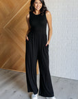 Hilary Wide Leg Jumpsuit in Black