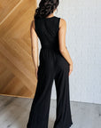 Hilary Wide Leg Jumpsuit in Black