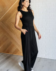 Hilary Wide Leg Jumpsuit in Black