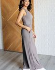 Hilary Wide Leg Jumpsuit in Grey