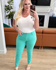 Bridgette High Rise Garment Dyed Slim Jeans in Aquamarine