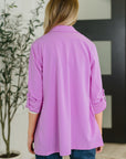 I'm Really That Gal Open Front Blazer in Orchid Glow