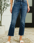 Nova High Waist Dark Wash Kick Flare
