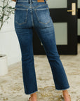 Nova High Waist Dark Wash Kick Flare